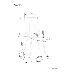 Стілець Alan Velvet 450 фото